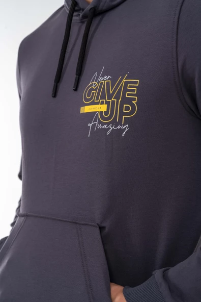 Combat Tactical Outdoor Kapüşonlu Kanguru Cepli Uzun Kol Kapşonlu Sweatshirt - 904  Antrasit - 10
