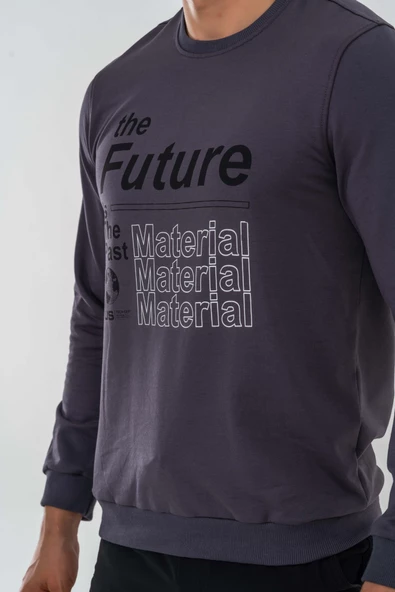 Combat Tactical Outdoor Tactik Baskılı Uzun Kol Sıfır Yaka Tişört Bisiklet Yaka Günlük Basic Sweatshirt - 902 Antrasit - 8