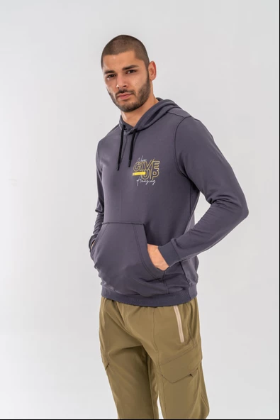 Combat Tactical Outdoor Kapüşonlu Kanguru Cepli Uzun Kol Kapşonlu Sweatshirt - 904  Antrasit - 9