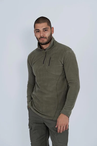 Bikatex Taktik Yarım Fermuarlı Sweatshırt Polar Anti Pilling Fit Dik Yaka Polar - 903 - 7