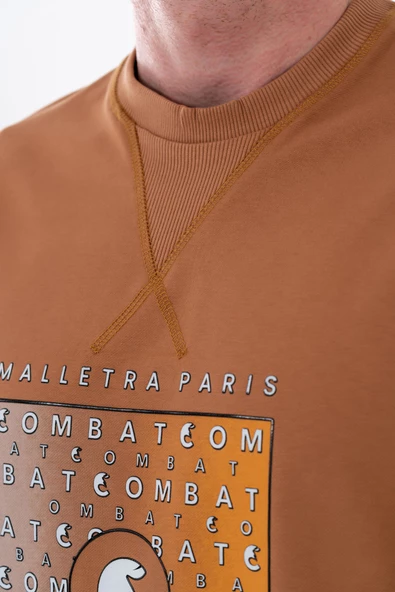 Combat Tactical Baskılı Uzun Kol Sıfır Yaka Tişört Bisiklet Yaka Günlük Basic Sweatshirt - 914 - 8