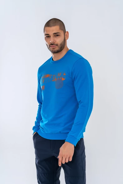 Combat Tactical Outdoor Tactik Baskılı Uzun Kol Sıfır Yaka Tişört Bisiklet Yaka Günlük Basic Sweatshirt - 902 S.Mavi - 10
