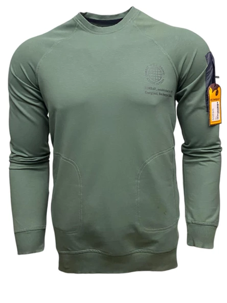 Combat Tactical Outdoor Baskılı Uzun Kol Sıfır Yaka Tişört Bisiklet Yaka Günlük Basic Sweatshirt - 905 - 8
