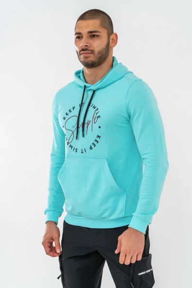 Combat Tactical Kapüşonlu Kanguru Cepli Uzun Kol Kapşonlu Sweatshirt - 904 Su Yeşili - 9
