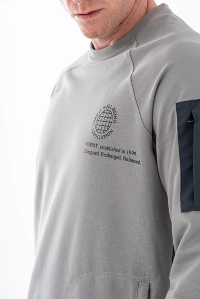 Combat Tactical Outdoor Baskılı Uzun Kol Sıfır Yaka Tişört Bisiklet Yaka Günlük Basic Sweatshirt - 905 - 5