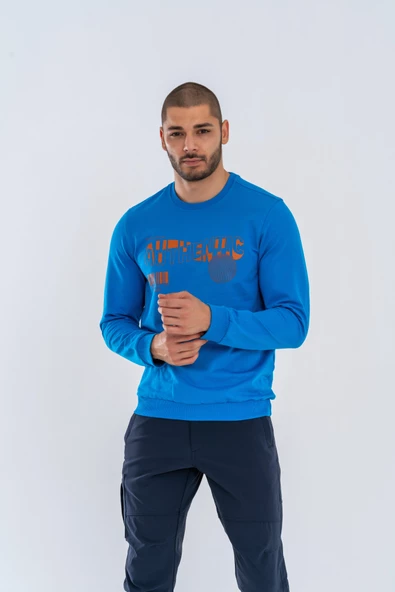 Combat Tactical Outdoor Tactik Baskılı Uzun Kol Sıfır Yaka Tişört Bisiklet Yaka Günlük Basic Sweatshirt - 902 S.Mavi - 9