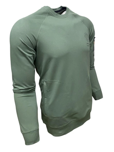 Combat Tactical Outdoor Baskılı Uzun Kol Sıfır Yaka Tişört Bisiklet Yaka Günlük Basic Sweatshirt - 905 - 12