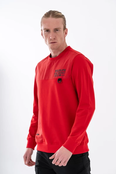 Combat Tactical Baskılı Uzun Kol Sıfır Yaka Tişört Bisiklet Yaka Günlük Basic Sweatshirt - 906 - B32 - 12