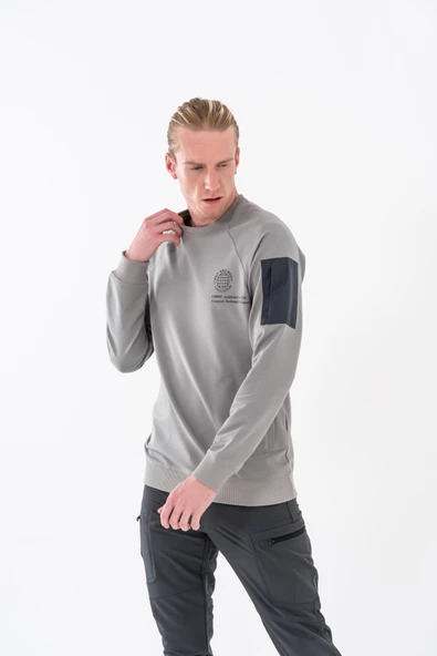 Combat Tactical Outdoor Baskılı Uzun Kol Sıfır Yaka Tişört Bisiklet Yaka Günlük Basic Sweatshirt - 905 - 3