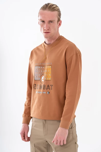 Combat Tactical Baskılı Uzun Kol Sıfır Yaka Tişört Bisiklet Yaka Günlük Basic Sweatshirt - 914 - 9