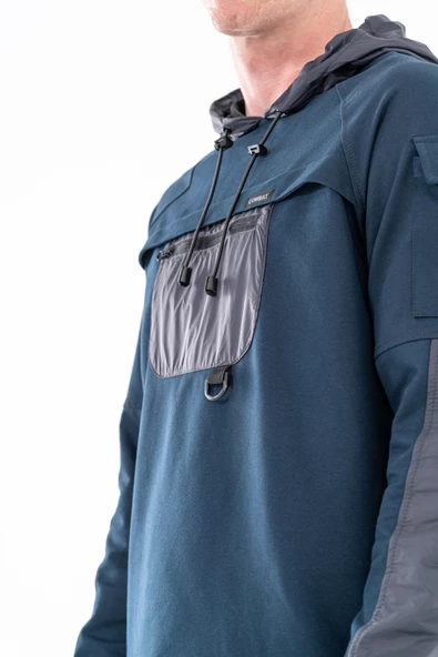 Combat Tactical Outdoor Baskılı Uzun Kol Sıfır Yaka Tişört Bisiklet Yaka Günlük Basic Sweatshirt - 908 - 6
