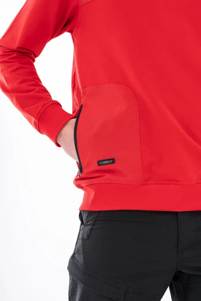 Combat Tactical Baskılı Uzun Kol Sıfır Yaka Tişört Bisiklet Yaka Günlük Basic Sweatshirt - 906 - B32 - 7