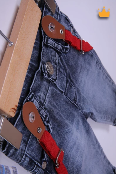 Babyhola 3'lü Ayılı Gömlek Tişört Kapri Erkek Bebek Çocuk Bayramlık Alt Üst Takım 1089 - 8