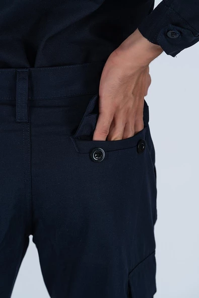 Bikatex Taktik Outdoor Pantolon Ripstop Çok Cepli Kargo Lacivert Pantolonu - 509 - 9