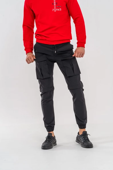 Combat Tactical Outdoor Şort Olabilen Pantolon Şort Bermuda Kapri Pantolon  –  519 - N21 - Resim 6