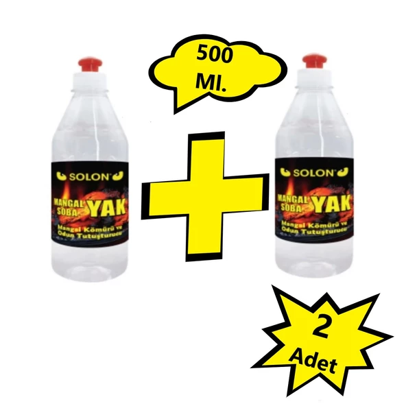 Mangal, Soba, Şömine 2 Adet Tutuşturucu Jel Yakıt. 500 Ml. 2' li - 2