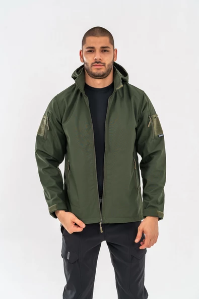 Combat Tactical Outdoor Taktik Mont Spor Kapüşonlu  Mont Mevsimlik Softjell Dik Yaka Mont - 314 - 10