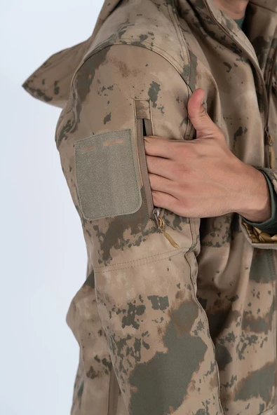 Combat Tactical Outdoor Kamuflaj Mont Su Rüzgar Geçirmez Erkek Softtjell Mont - 305 - 7