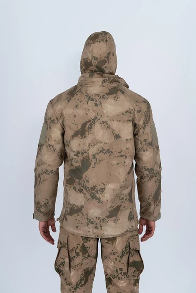 Combat Tactical Outdoor Kamuflaj Mont Su Rüzgar Geçirmez Erkek Softtjell Mont - 305 - 9