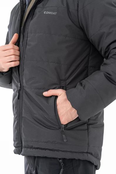 Combat Tactical Outdoor Mont Şişme Suya Dayanıklı Rüzgâr Geçirmez Dik Yaka Kapüşonlu Mont – 312 - 5