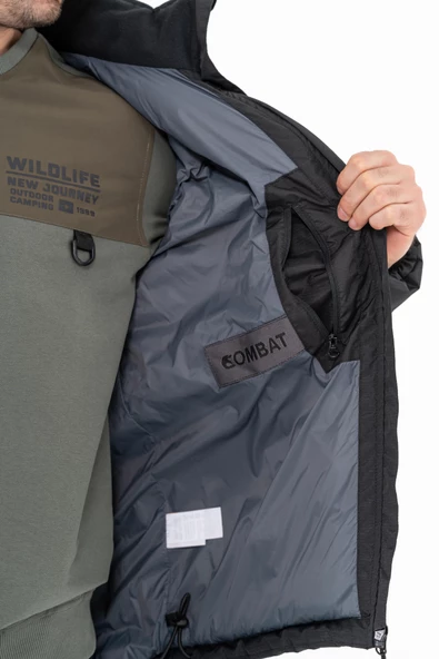 Combat Tactical Outdoor Mont Şişme Suya Dayanıklı Rüzgâr Geçirmez Dik Yaka Kapüşonlu Mont – 312 - 4