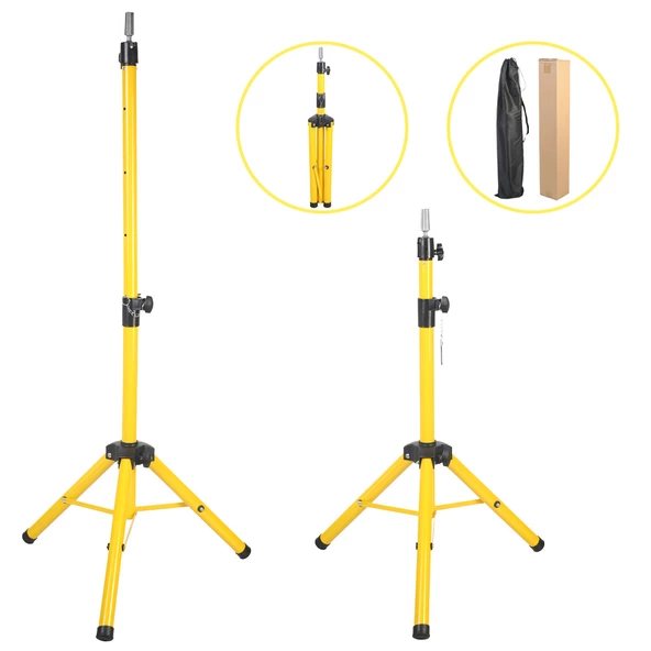 Kuaför Eğitim Mankeni İçin Metal Tripod - Sari + Taşıma Çantası TRIPOD-SARI - 5