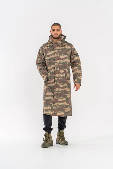 Balıkçı Tipi Kapüşonlu Panço Bornoz Yağmurluk - 601 - 6