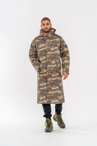 Balıkçı Tipi Kapüşonlu Panço Bornoz Yağmurluk - 601 - 9