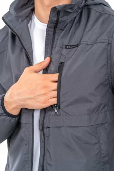 Combat Tactical Outdoor Mevsimlik Su Geçirmez Yağmurluk Mont Kapüşonlu Rüzgârlık Mont - 605 - 4