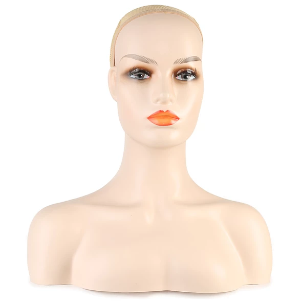 Omuzlu Peruk Kafa Mankeni - Beyaz Tenli OPKM03 ürün görseli 1