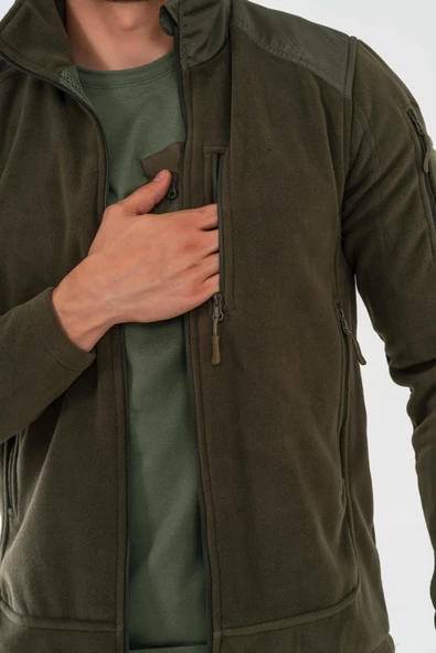 Combat Tactical Outdoor Taktik Hırka Dik Yaka Polar Fermuarlı Polar-322 - 5