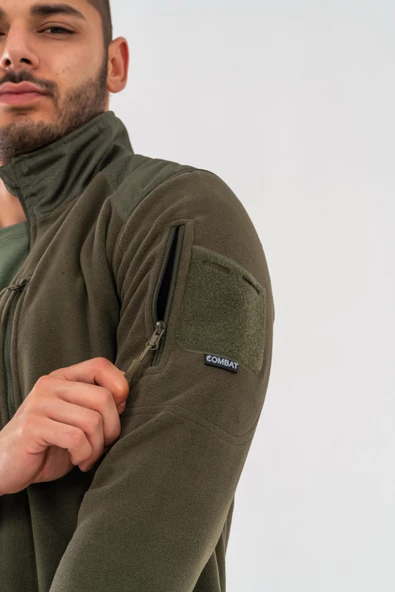Combat Tactical Outdoor Taktik Hırka Dik Yaka Polar Fermuarlı Polar-322 - 11
