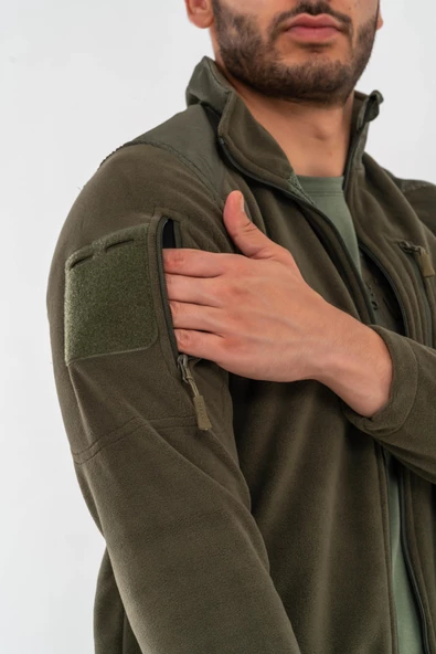 Combat Tactical Outdoor Taktik Hırka Dik Yaka Polar Fermuarlı Polar-322 - 3