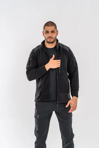 Combat Tactical Outdoor Taktik Hırka Dik Yaka Polar Fermuarlı Polar-322 - 4