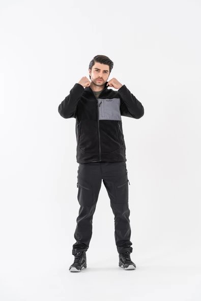 Combat Tactical Outdoor Taktik Hırka Dik Yaka Polar Fermuarlı Polar - 325 - 8
