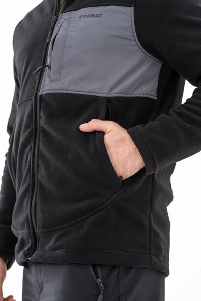 Combat Tactical Outdoor Taktik Hırka Dik Yaka Polar Fermuarlı Polar - 325 - 4