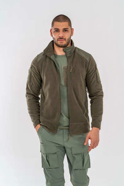 Combat Tactical Outdoor Taktik Hırka Dik Yaka Polar Fermuarlı Polar-322