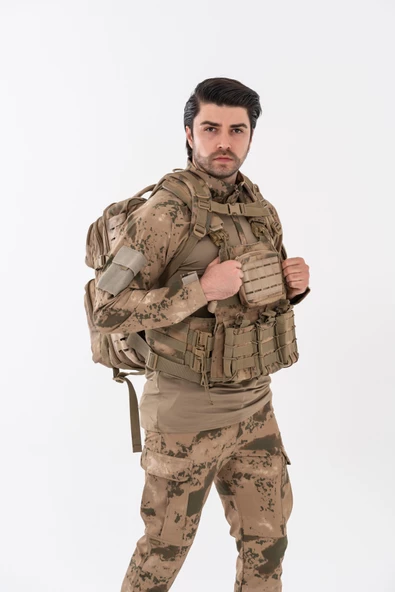Combat Tactical Outdoor Taktik 45 Lt Askeri Sırt Çantası Su Geçirmez Yürüyüş Seyahat Dağcı Kamp Trekking Sırt Çantası - 654 - 10