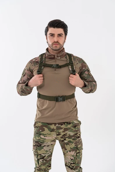 Combat Tactical Outdoor Taktik 35 Lt Sırt Çantası Su Geçirmez Yürüyüş Seyahat Dağcı Kamp Trekking Sırt Çantası 35 Lt-Kamuflaj-658 - 8