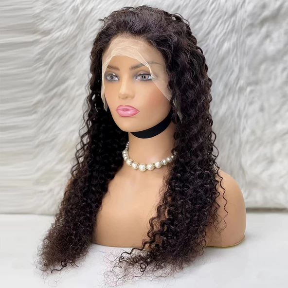 Afro Dalga Front Lace Gerçek Tül Peruk - Doğal - 70-75cm WW1B-26INCH - 2