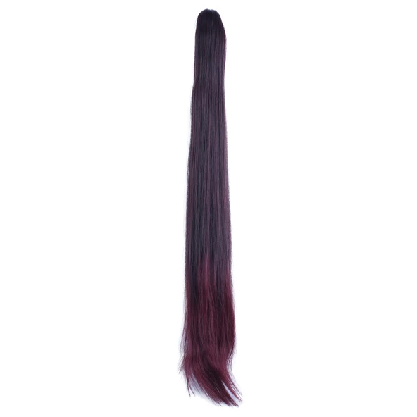 Tokalı Düz At Kuyruğu - Koyu Kızıl T640-4T118-PM-14X - 2