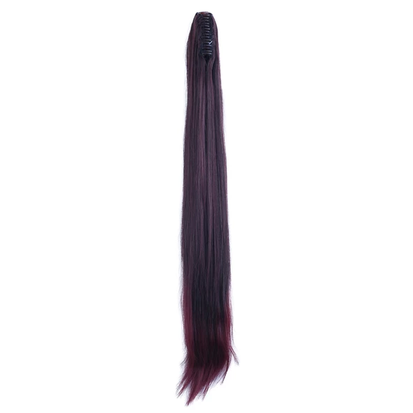 Tokalı Düz At Kuyruğu - Koyu Kızıl T640-4T118-PM-14X - 3