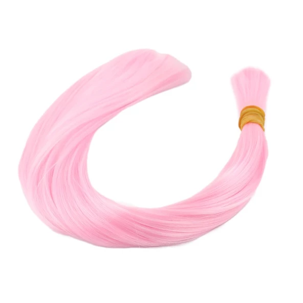 Şeker Pembesi  Renkli Sentetik Boğum Saç - 1Kg SBS-PINK2-PM-14X