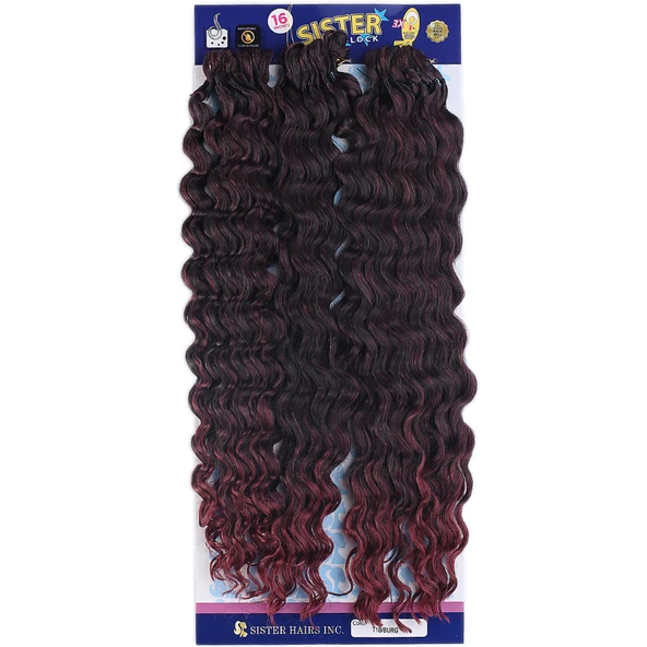 Sister Afro Dalgası Saç-Siyah Kızıl Ombreli 1B/BG SISTER-1B-BG-PM-14X