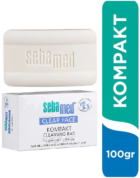 Sebamed Clear Face Kompakt Yüz Temizleme Barı Sabun Sivilceye Yatkın Cilt 100GR - 2