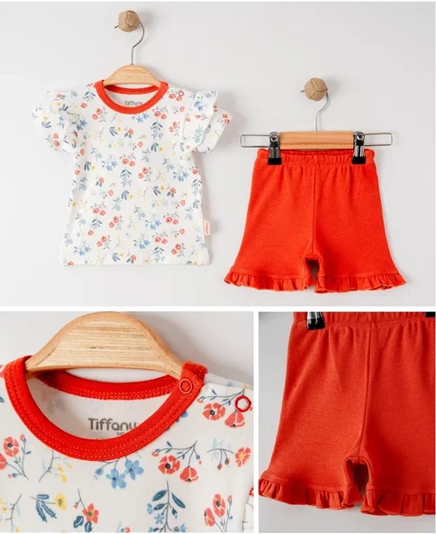 Tiffany Baby Sweat Theme Kız Çocuk  2'Li Şortlu  Takım 11104 - 7
