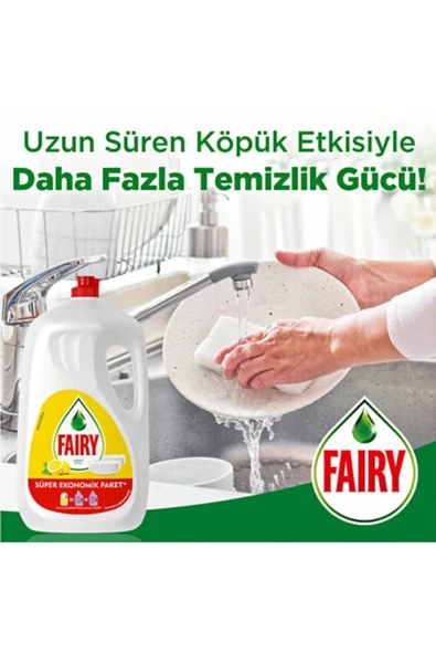 Fairy Sıvı Bulaşık Deterjanı Limonlu 2600 Ml 6 Adet - 3