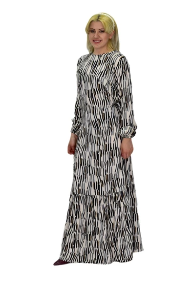 Kadın Empirme Çizğili Elbise BGL-ST03515 ürün görseli