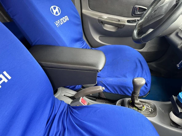 CARFACE Hyundai Accent Admire Deri Kol Dayama Kolçak Siyah Özel Üretim Mdf