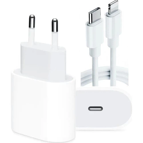 Uyumlu 20 W Hızlı Şarj Seti iPhone 6 7 8 X 11 12 13 14 Tüm Serileri ile Uyumlu Adaptör Seti - 7